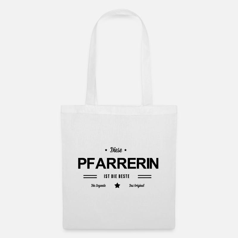 Beste Pfarrerin - Stoffbeutel - Weiß