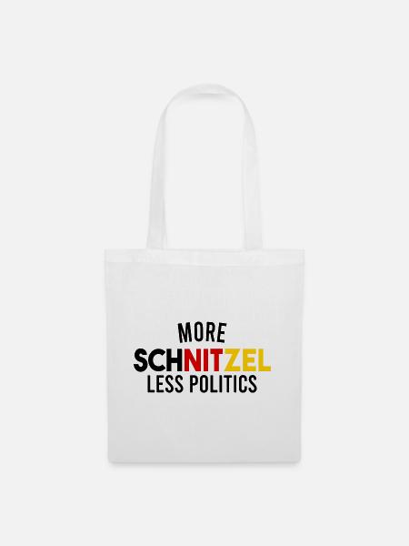 Politik politisch Schnitzel - Stoffbeutel - Weiß