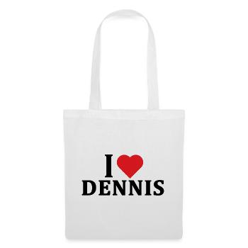 T-shirt I love Dennis t-shirt gift idea - Tote Bag - white - Front