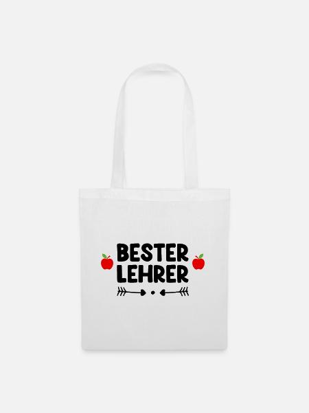 Bester Lehrer - Stoffbeutel - Weiß