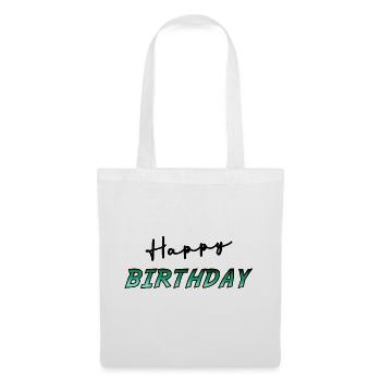 JAHRESTAG. ALLES GUTE ZUM GEBURTSTAG!. ALLES GUTE ZUM GEBURTSTAG!. - Stoffbeutel - Weiß - Vorne