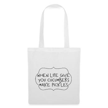 When Life Gives You Cucumbers, Make Pickles 3 - Stoffbeutel - Weiß - Vorne