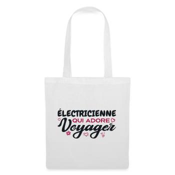 Weltreisender Elektriker mit einer Leidenschaft für das Reisen - Stoffbeutel - Weiß - Vorne