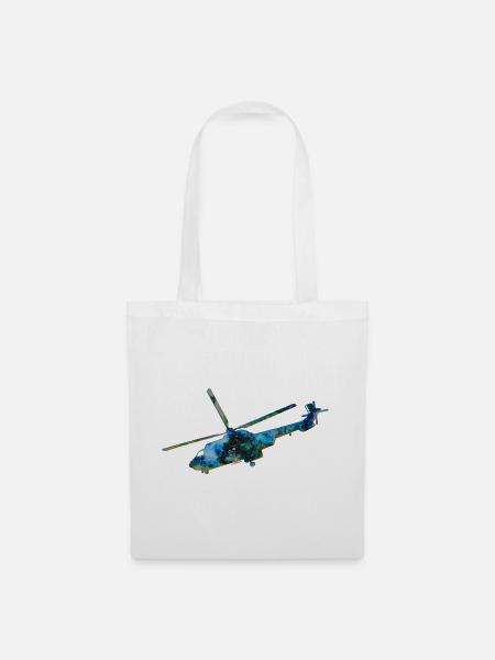 Helikopter Heli - Stoffbeutel - Weiß