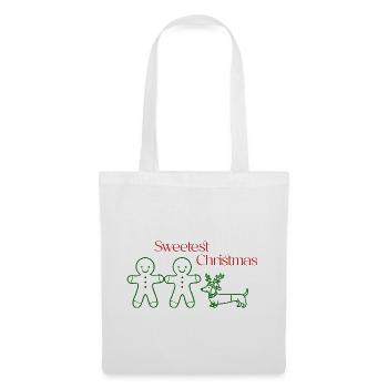 Christmas – Minimal Gingerbread & Dackel (Green) - Stoffbeutel - Weiß - Vorne