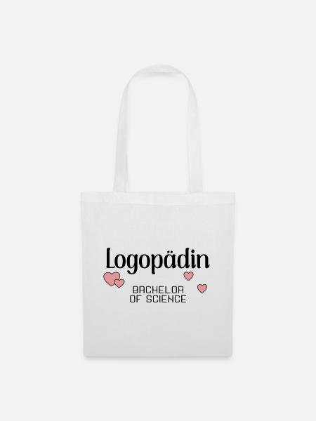 Bachelorstudium Logopädie Logopädin - Stoffbeutel - Weiß
