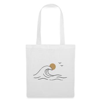 Lune et mer - Sac en tissu - blanc - Devant