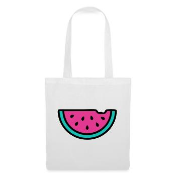 Wassermelone Neon Grafik - Stoffbeutel - Weiß - Vorne