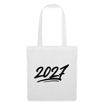 2027 Jahr - Stoffbeutel - Weiß - Vorne