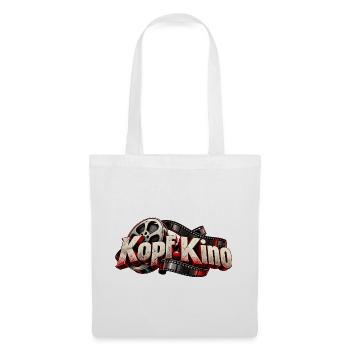 Kopf Kino Filmlogo mit Reel - Stoffbeutel - Weiß - Vorne