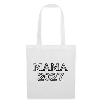 Mama 2027 Schriftzug handgezeichnet - Stoffbeutel - Weiß - Vorne