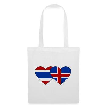 Thailand Island Flagge Herzform - Stoffbeutel - Weiß - Vorne