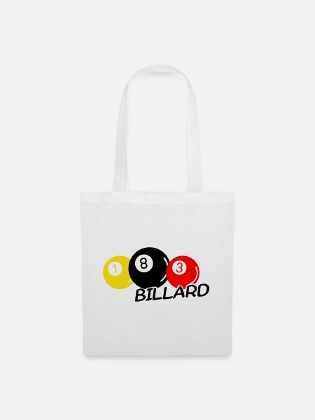 Billard - Stoffbeutel - Weiß