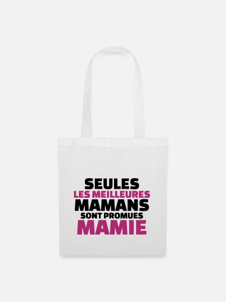 Seules les meilleures maman sont promues mamie - Sac en tissu - blanc