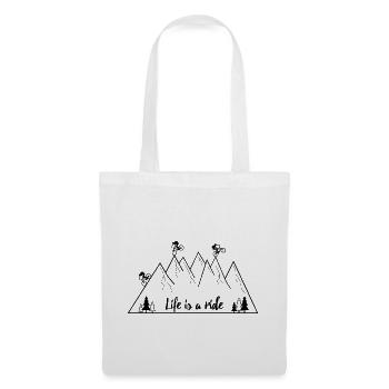 MTB Mountain Bike Life est un tour - Sac en tissu - blanc - Devant