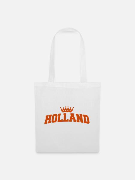 holland met kroon - Stoffbeutel - Weiß