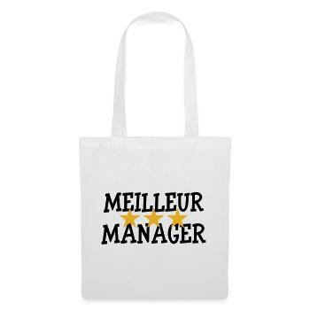 Meilleur Manager - Sac en tissu - blanc - Devant