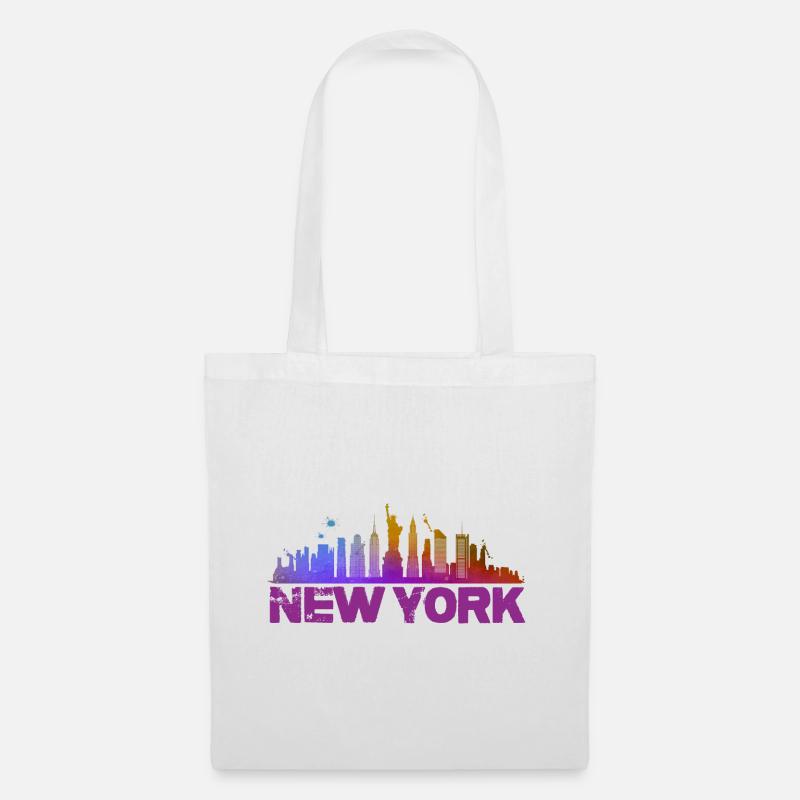 new york - Stoffbeutel - Weiß