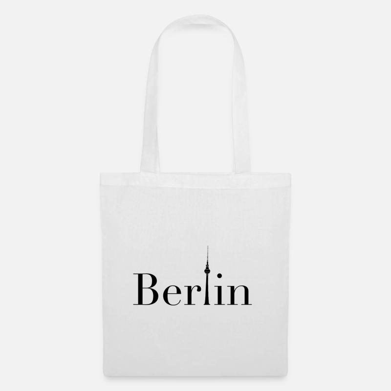 Berlin Logo schwarz - Stoffbeutel - Weiß