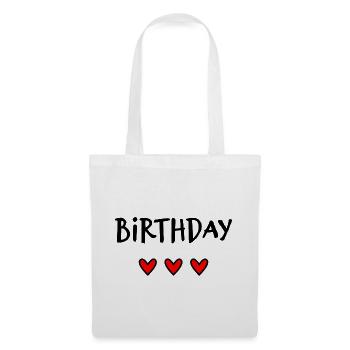 JAHRESTAG. ALLES GUTE ZUM GEBURTSTAG!. ALLES GUTE ZUM GEBURTSTAG!. - Stoffbeutel - Weiß - Vorne
