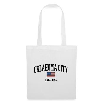 Oklahoma City Amerikanische Flagge - Stoffbeutel - Weiß - Vorne