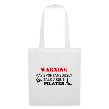 Warning Spontaneously Start Talking About pilates - Sac en tissu - blanc - Devant