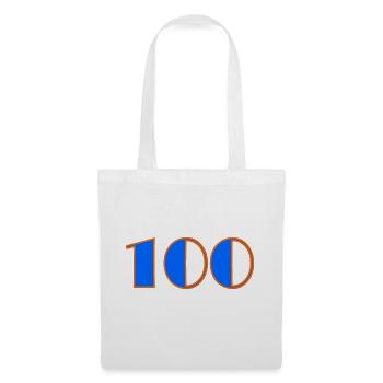 100. 100 JAHRE. 100-jähriges Jubiläum. GEBURTSTAG 100 - Stoffbeutel - Weiß - Vorne