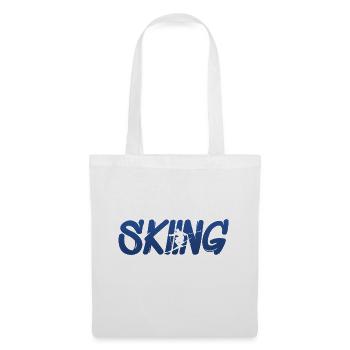 Skifahren, Skiing, Ski - Stoffbeutel - Weiß - Vorne