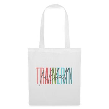 Trainerin Fußball Fußballtrainerin Geschenk - Stoffbeutel - Weiß - Vorne