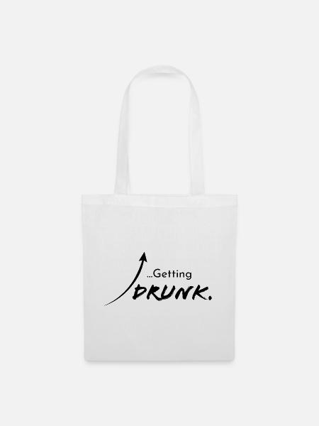Getting drunk, Version 1 - Stoffbeutel - Weiß