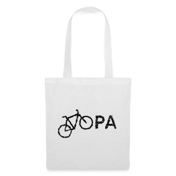 bester Opa Fahrrad Mountainbike Radeln Kritzeln - Stoffbeutel - Weiß - Vorne