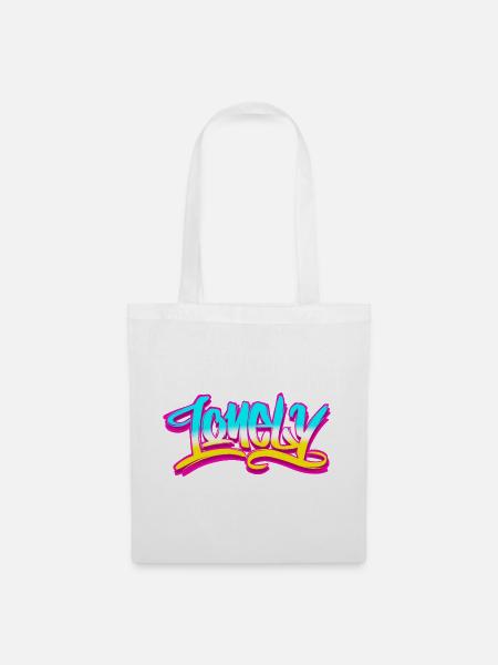 Lonely Sad Aesthetic Graffiti Lettering Handstyl - Stoffbeutel - Weiß