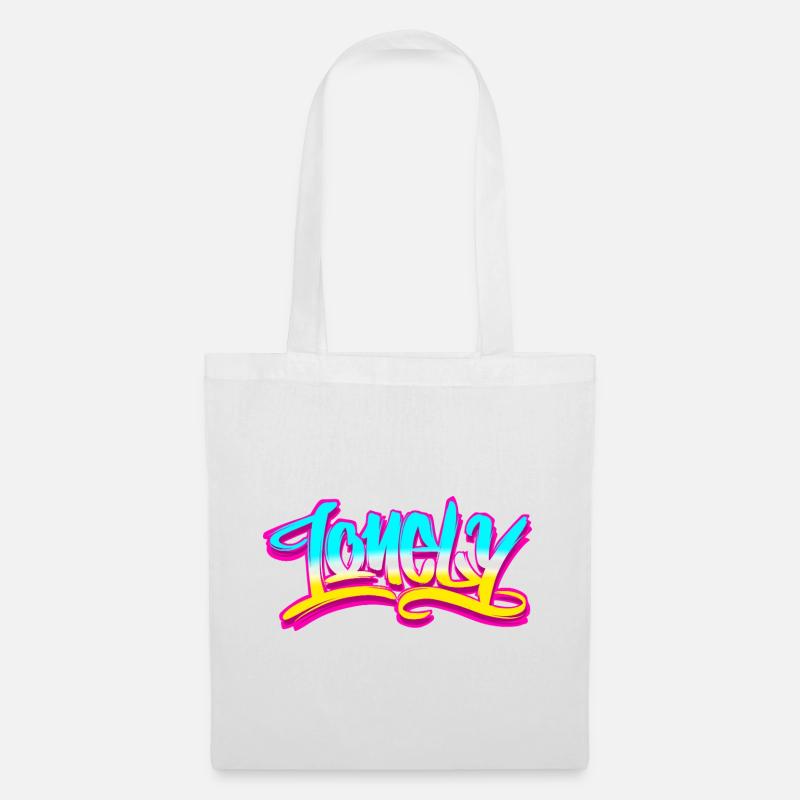 Graffiti solitaire - Sac en tissu - blanc