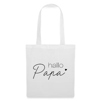 Bonjour papa - Sac en tissu - blanc - Devant