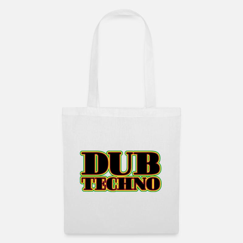 Dub Techno Neon Retro - Stoffbeutel - Weiß