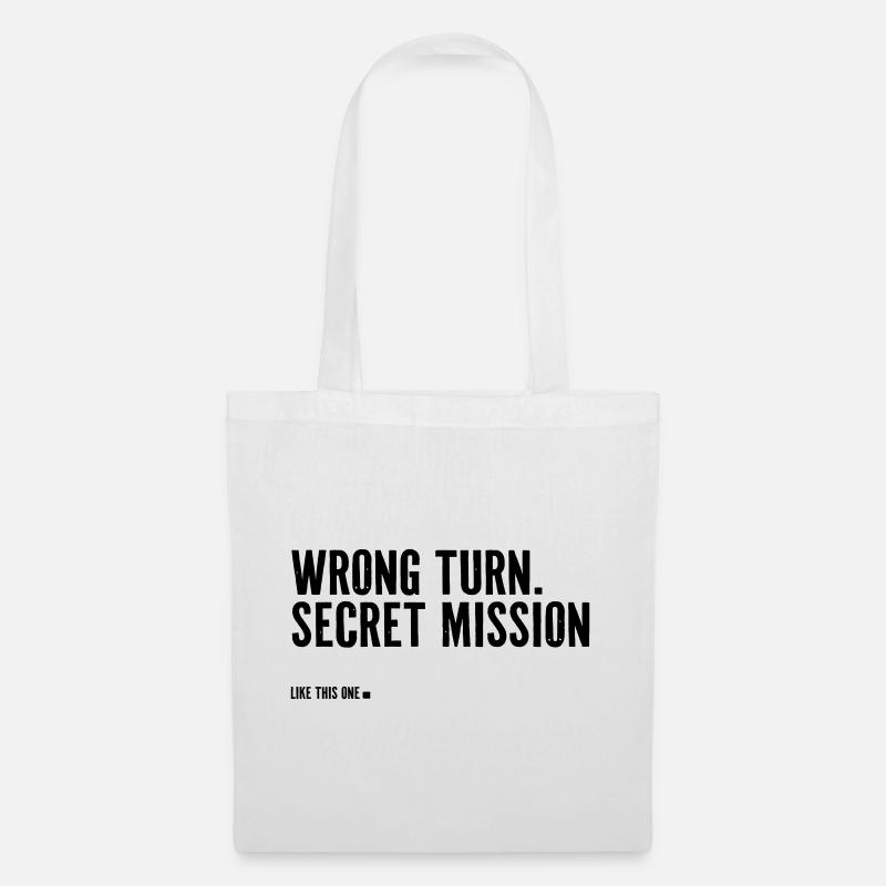 wrong turn. Secret Mission. - Tote Bag - white