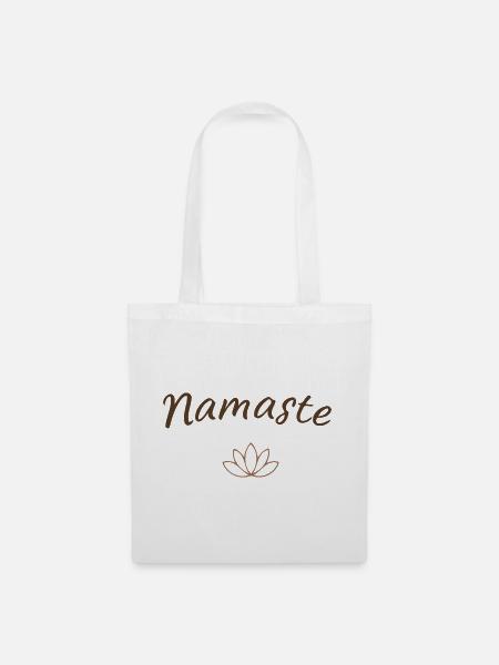 Namaste-Lotus-Bilanz - Stoffbeutel - Weiß