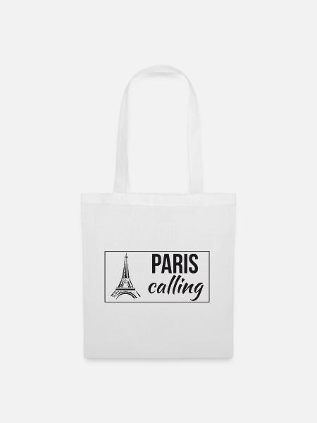 Paris Calling - Stoffbeutel - Weiß