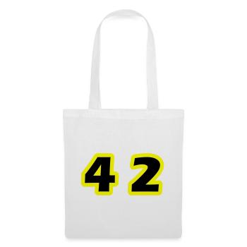 42 Zahl symbol - Stoffbeutel - Weiß - Vorne
