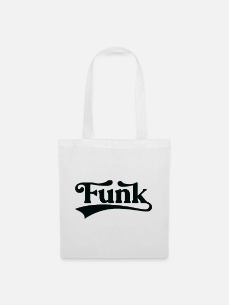 Funk Script-Logo-Design - Stoffbeutel - Weiß
