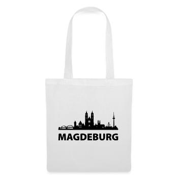 Magdeburg Skyline - Stoffbeutel - Weiß - Vorne