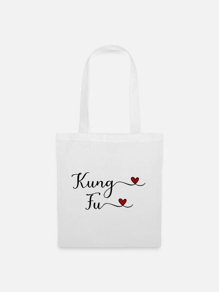 Kung Fu Herz - Stoffbeutel - Weiß