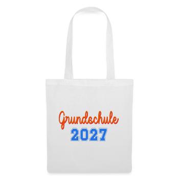 Einschulung Grundschule 2027 - Stoffbeutel - Weiß - Vorne