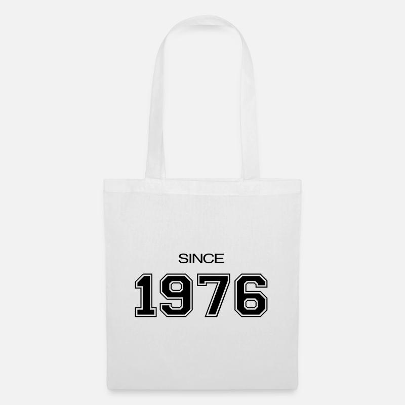 Geburtstagsgeschenk 1976 - Stoffbeutel - Weiß