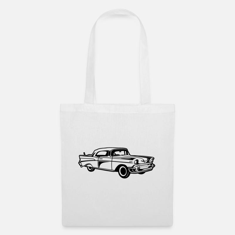 Chevy Bel Air / Oldtimer 01_black - Tote Bag - white