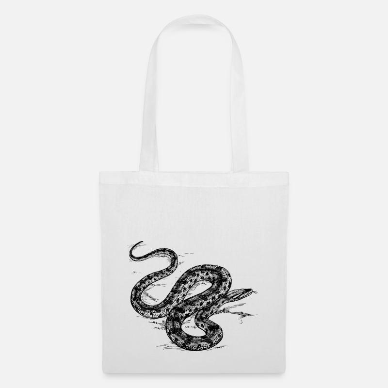 Grey Snake - Tote Bag - white