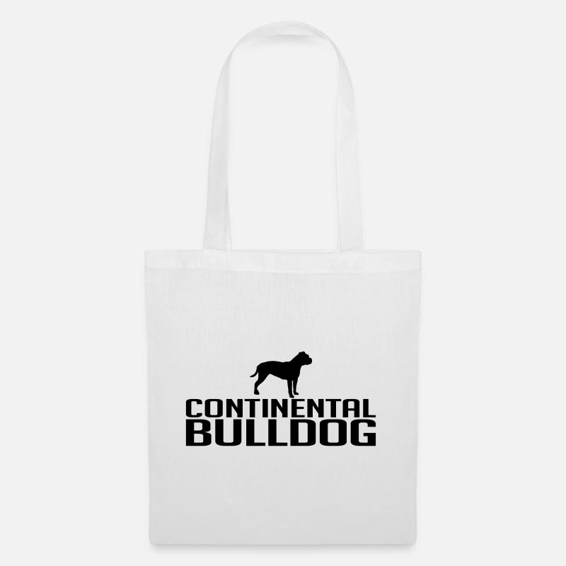 CONTINENTAL BULLDOG Hunderasse Wilsigns - Stoffbeutel - Weiß