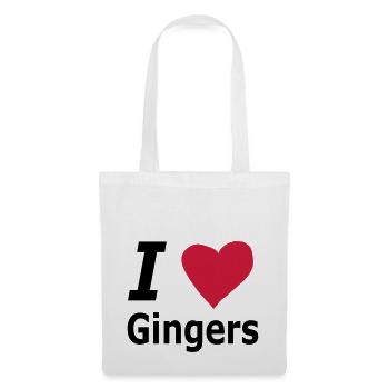 J'adore Gingers - Sac en tissu - blanc - Devant