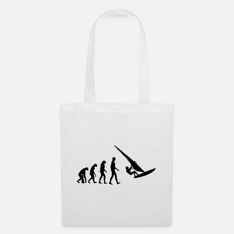 Windsurfen / Windsurfer / Windsurf / Windsurfing - Stoffbeutel - Weiß