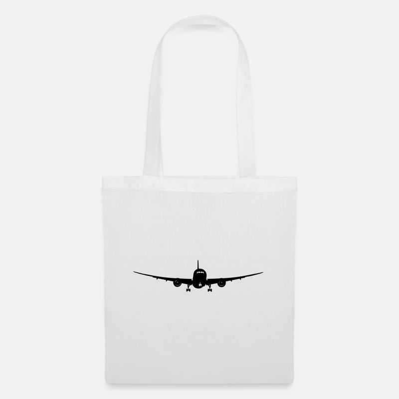 Passagierflugzeug - Stoffbeutel - Weiß